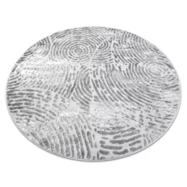    Moderan MEFE tepih Circle 8725 Circles otisak prsta - sivi krug 200 cm