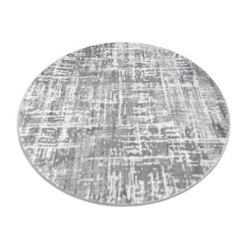  Moderni MEFE okrugli tepih 8722 Lines vintage - sivo / bijeli krug 160 cm