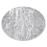  Moderni MEFE Okrugli tepih 6182 Beton - sivi krug 120 cm