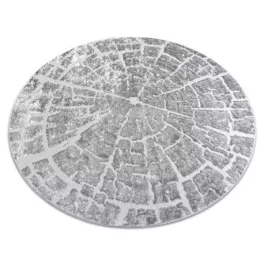 Moderan MEFE tepih Circle 6185 Wood Wood - sivi krug 120 cm