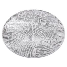    Moderan MEFE tepih Circle 8725 Circles otisak prsta - sivi krug 100 cm