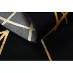  Moderan GLOSS tepih 406C 86 elegantan, glamur, art deco, geometrijski crno/zlatno 240x330 cm