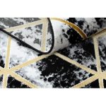  Moderni GLOSS 3D tepih 409A 82 Cube elegant, glamur, art deco crna / zlatna / siva 240x330 cm