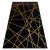 Modern GLOSS tepih 406C 86 elegáns, glamour, art deco, geometriai crne / arany 80x150 cm