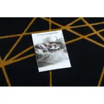 Modern GLOSS tepih 406C 86 elegáns, glamour, art deco, geometriai crne / arany 80x150 cm