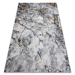   Modern GLOSS tepih 528A 58 Márvány , kő, elegáns, glamour elefántcsont / crne 120x170 cm