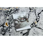 Modern GLOSS tepih 528A 58 Márvány , kő, elegáns, glamour elefántcsont / crne 120x170 cm