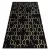Modern GLOSS tepih 407C 86 elegáns, glamour, art deco crne / arany 120x170 cm