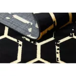 Modern GLOSS tepih 407C 86 elegáns, glamour, art deco crne / arany 120x170 cm