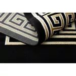 Modern GLOSS tepih 6776 86 elegáns, görög crne / arany 120x170 cm