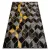 Modern GLOSS tepih 400B 86 elegáns, glamour, art deco, 3D geometriai crne / arany 180x270 cm