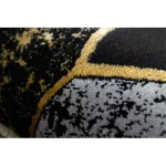 Modern GLOSS tepih 400B 86 elegáns, glamour, art deco, 3D geometriai crne / arany 180x270 cm