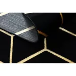 Modern GLOSS 3D tepih 409C 86 Kocka elegáns, glamour, art deco crne / arany 180x270 cm