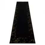  Moderan GLOSS tepih, vodilica 408C 86 elegantan, glamur, art deco crna / zlatna 80x300 cm