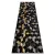  Moderan GLOSS tepih, vodilica 400B 86 elegantan, glamur, art deco, 3D geometrijski crno / zlatno 80x250 cm