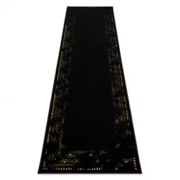    Moderni GLOSS tepih, vodilica 408C 86 elegantan, glamur, art deco crna / zlatna 80x250 cm
