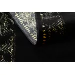  Moderni GLOSS tepih, vodilica 408C 86 elegantan, glamur, art deco crna / zlatna 80x250 cm