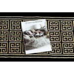  Moderni GLOSS tepih, staza 6776 86 elegantan, grčko crna / zlatna 70x250 cm