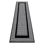 Moderni GLOSS tepih, staza 6776 85 elegant, grčko crna / slonovača 70x200 cm