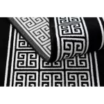  Moderni GLOSS tepih, staza 6776 85 elegant, grčko crna / slonovača 60x300 cm
