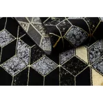  Moderan GLOSS tepih, vodilica 400B 86 elegantan, glamur, art deco, 3D geometrijski crno / zlatno 60x250 cm