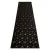  Moderni GLOSS tepih, vodilica 409C 86 Cube elegant, glamur, art deco crna / zlatna 60x200 cm