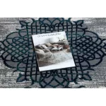 CORE tepih W9797 Rozetta - Structural, két szintű, plava / siva 180x270 cm