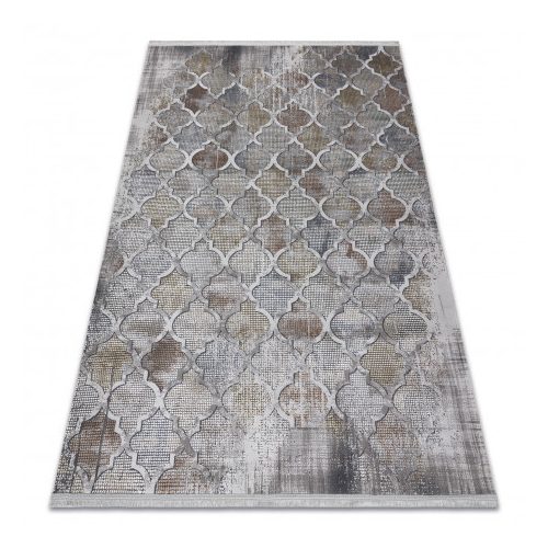 Modern LUCE 75 Marokkói Trellis vintage - siva / mustár 192x290 cm tepih