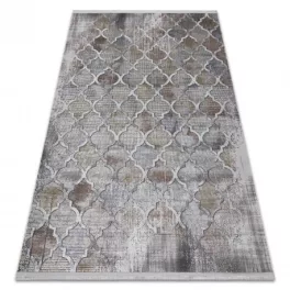   Modern LUCE 75 Marokkói Trellis vintage - siva / mustár 173x270 cm tepih
