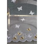  TRD. Gotova zavjesa Amelia bijela bež uzorak leptira 300x250cm