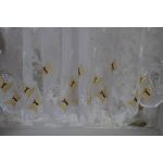  TRD. Gotova zavjesa Amelia bijela bež uzorak leptira 300x250cm