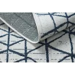 tepih COLOR 47278306 SISAL vonalak, háromszögek bež / plava 160x230 cm