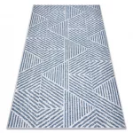 tepih COLOR 47176360 SISAL vonalak, háromszögek, bež / plava 80x150 cm