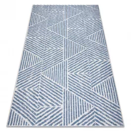   tepih COLOR 47176360 SISAL vonalak, háromszögek, bež / plava 80x150 cm