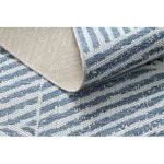 tepih COLOR 47176360 SISAL vonalak, háromszögek, bež / plava 80x150 cm
