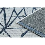 tepih COLOR 47278306 SISAL vonalak, háromszögek bež / plava 80x150 cm