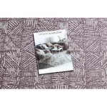 tepih COLOR 47373260 SISAL vonalak, háromszögek, ibolya / bež 80x150 cm