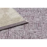 tepih COLOR 47373260 SISAL vonalak, háromszögek, ibolya / bež 80x150 cm