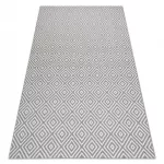 Fonott sizal flat tepih 48607637 Négyzetek rombusz siva / krem 120x170 cm