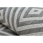 Fonott sizal flat tepih 48607637 Négyzetek rombusz siva / krem 120x170 cm