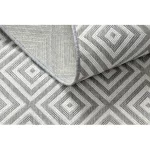 Fonott sizal flat tepih 48607637 Négyzetek rombusz siva / krem 160x230 cm