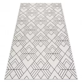   Fonott sizal flat tepih 48731960 Négyzetek rombusz, геометричен krem / siva 160x230 cm