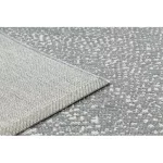 Fonott sizal flat tepih 48832637 Körök, pontok siva / krem 160x230 cm