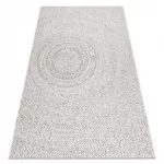 Fonott sizal flat tepih 48832367 Körök, pontok krem / siva 200x290 cm