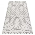 Fonott sizal flat tepih 48731960 Négyzetek rombusz, геометричен krem / siva 80x150 cm