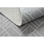 Fonott sizal flat tepih 48731637 Négyzetek rombusz, геометричен siva / krem 80x150 cm