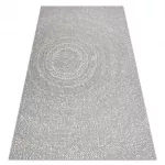 Fonott sizal flat tepih 48832637 Körök, pontok siva / krem 80x150 cm