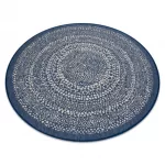  Kab. Pleteni sisal ravni tepih krug 48834591 Točkice rumeno plave krug 120 cm