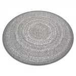  Kab. Pleteni sisal ravni tepih krug 48834637 Točkice rumeno sivo krug 120 cm