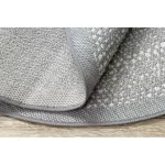  Kab. Pleteni sisal ravni tepih krug 48834637 Točkice rumeno sivo krug 120 cm